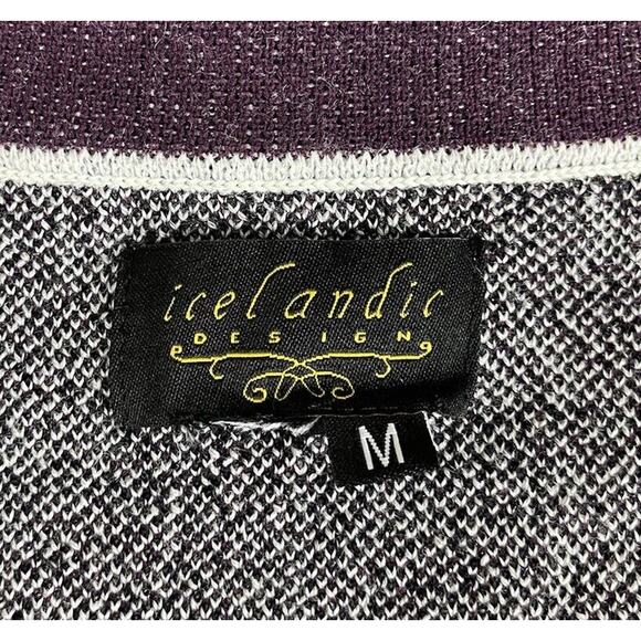 Icelandic Design Zayn Full Zip Sweater Cardigan Merino Wool Blend Size Medium - Picture 8 of 8